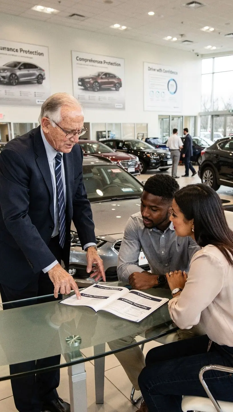Bezpieczny samochód zaparkowany na tle malowniczej okolicy