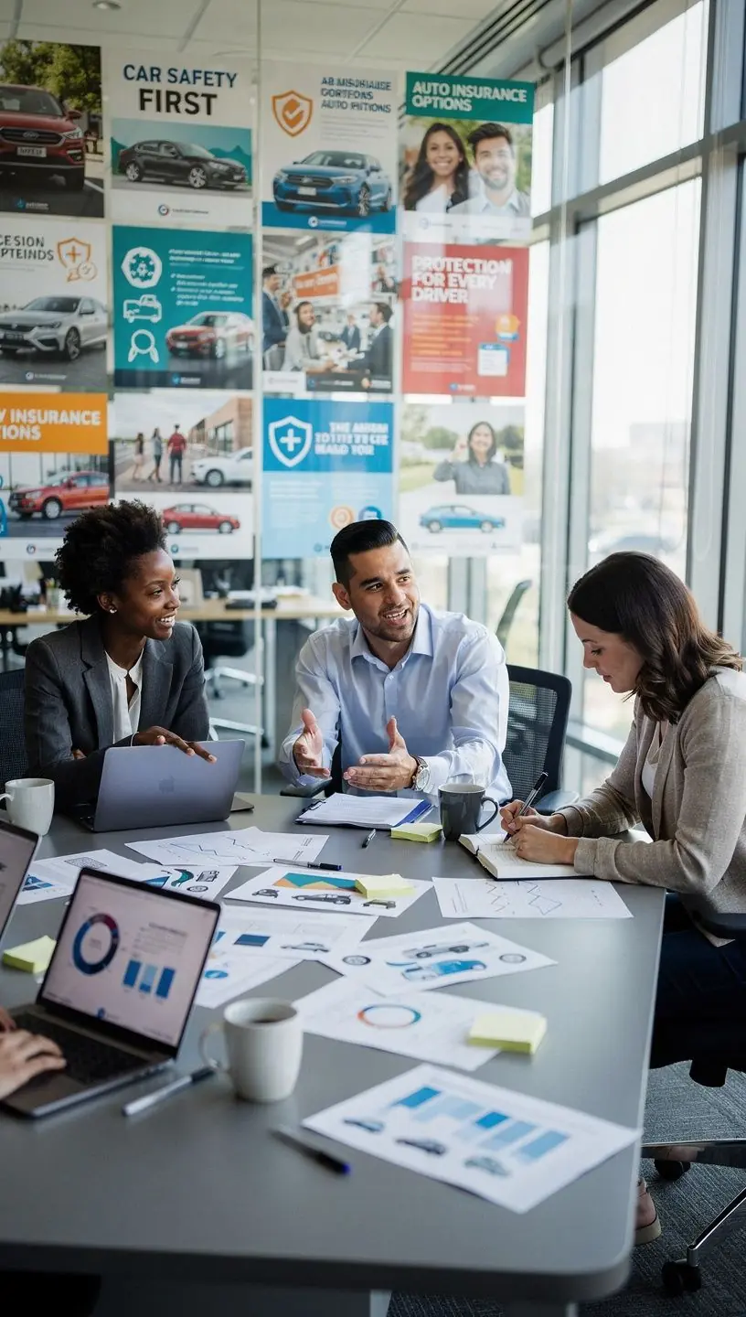 Zadowolony kierowca odbierający polisę ubezpieczeniową